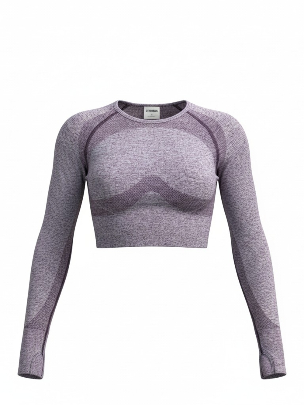 Gymshark Heathered Purple Long-Sleeve Top